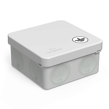 Промрукав Коробка уравнивания потенциалов (КУП) 60-0210-У для прямого монтажа двухкомпонентная безгалогенная (HF) 80х80х40 (132шт/кор)