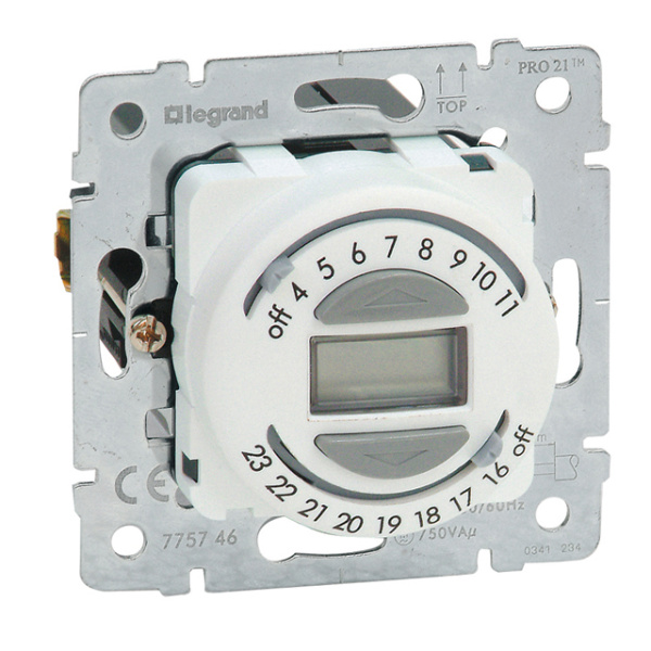 Legrand Galea Life Белый Таймер электромех д/управл жалюзи, шаг 15 мин, суточн прогр 775746