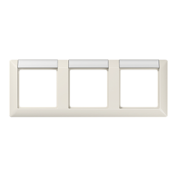 JUNG Рамка 3-кратная с полем для надписи для горизонтальной установки слоновая кость AS5830NA