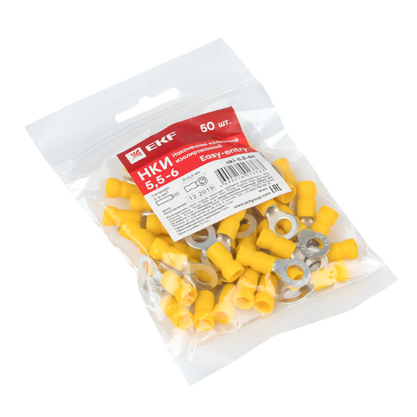 Купить EKF PROxima Наконечник кольцевой изолированный НКИ 6.0-6 (50шт.)