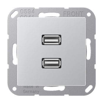 JUNG Мультимедиа разъём, алюминий MAA1153AL