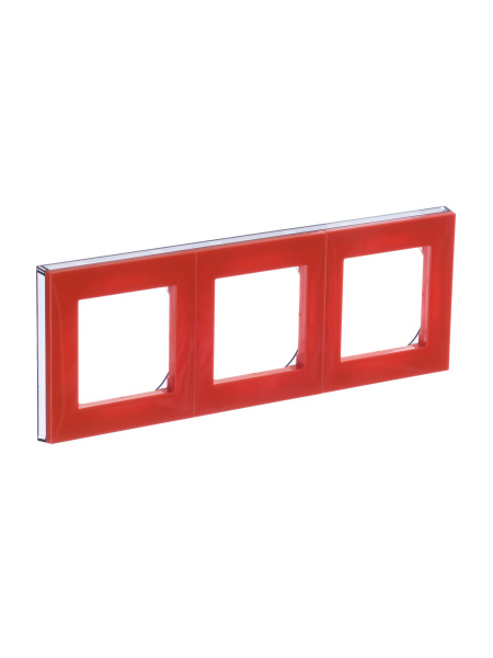 Купить ABB EPJ Levit Оранжевый / дымчатый чёрный Рамка 3 поста 2CHH015030A6066