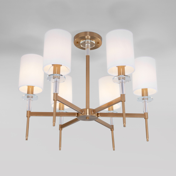 Купить Eurosvet Потолочная люстра с абажурами 60132/6 латунь a057591