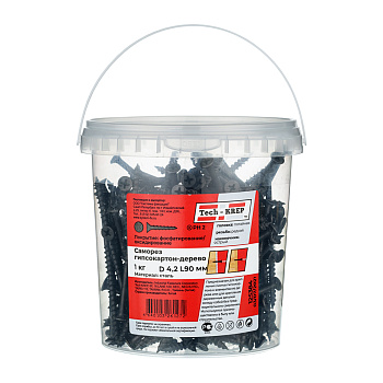 Tech-Krep Саморез 4,2*90 редкая резьба (1кг) 125384