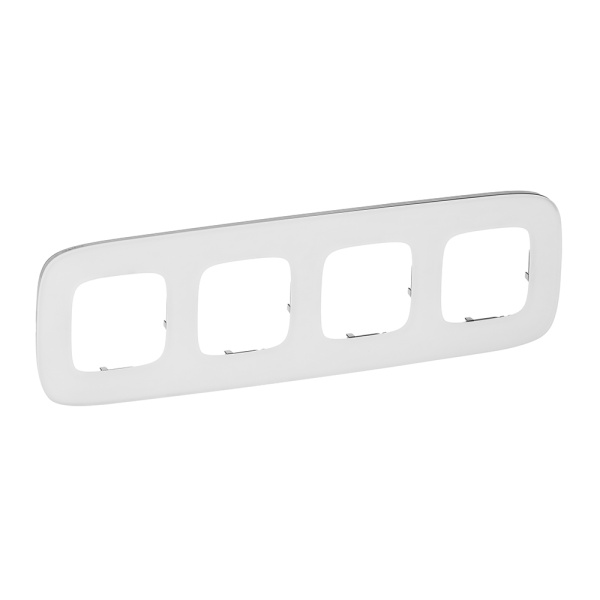 Legrand Valena ALLURE Белое стекло Рамка 4-ая 755544