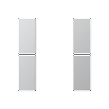 JUNG комплект накладок 2гр алюминий A502TSAAL