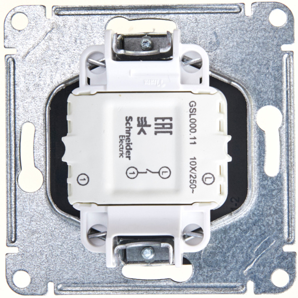 Купить Systeme Electric Glossa Антрацит Выключатель 1-клавишный сх.1, 10AX