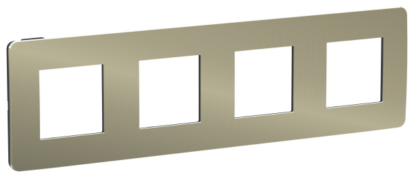 Купить SE Unica Studio Бронза/Антрацит Рамка 4-ная NU280852