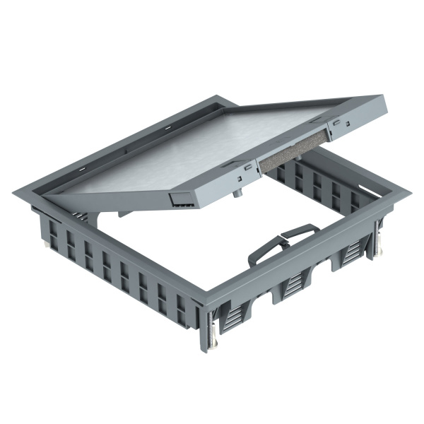 OBO Bettermann Лючок GES9-3S U (универсальный) 12xModul45 (PC/ABS, серый) 7405083