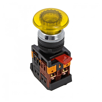 EKF PROxima Кнопка AELA-22 желтая с подсветкой NO+NC 380В Грибок