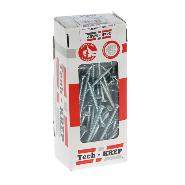 Tech-Krep Саморезы универсальные  60х4,5 мм (150 шт)  оцинкованные - коробка с ок. Tech-Kr 102194