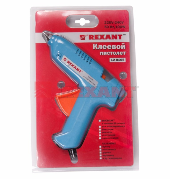 Купить Пистолет клеевой 100Вт Ø11мм (блистер) Rexant 12-0105