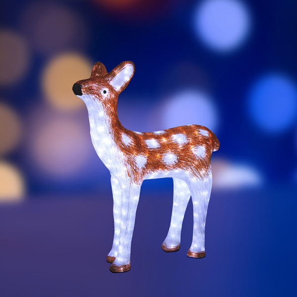NEON-NIGHT Акриловая светодиодная фигура "Оленёнок коричневый" 85х71х20 см, 800 светодиодов, IP65 понижающий трансформатор в комплекте, 513-106 NEON-NIGHT Акриловая светодиодная фигура "Оленёнок коричневый" 85х71х20 см, 800 светодиодов, IP65 понижающий трансформатор в комплекте, 513-106