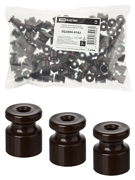 TDM Изолятор пластиковый коричневый (100 шт) SQ2804-0102