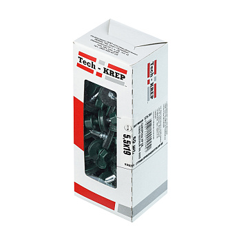 Tech-Krep Саморез КР св. 5,5х19 RAL-6005 (тёмно-зеленый) (60 шт) - коробка с ок 125701