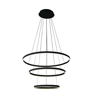 Kink Light 08223,19A(4000K) Подвес диммируемый Тор черный d80+60+40 h160 Led 110w (4000K)