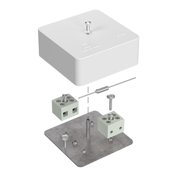 Промрукав Коробка огнестойкая для кабель-канала 40-0450-FR2.5-4-П Е15-Е120 с термопредохранителем 75х75х30