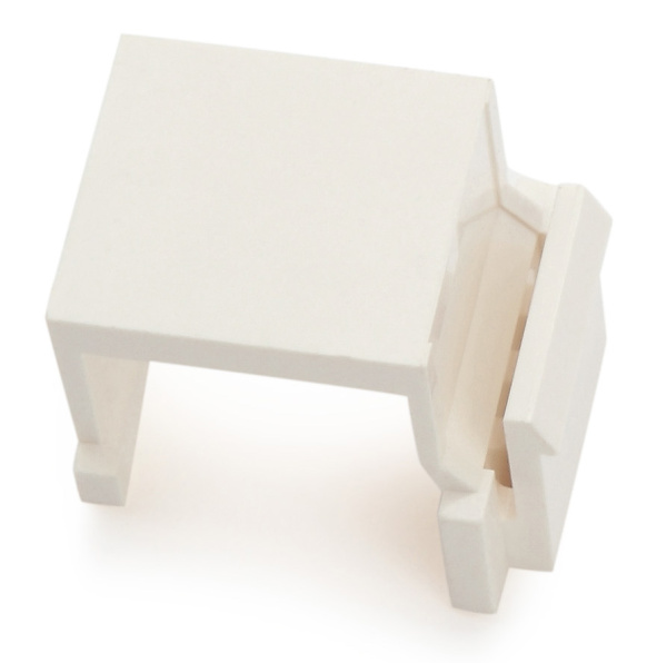 Hyperline KJ1-BL-WH Вставка-заглушка формата Keystone Jack, белая 39260