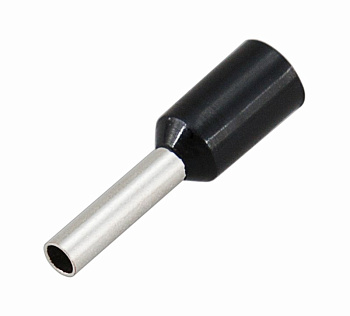 Наконечник штыревой втулочный изолированный F-8мм 1.5мм² (НШВи 1.5-8) черный Rexant 08-0814