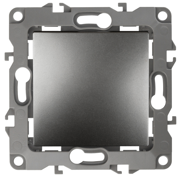 ЭРА 12-1111-12 Графит Кнопка, 10АХ-250В, 12