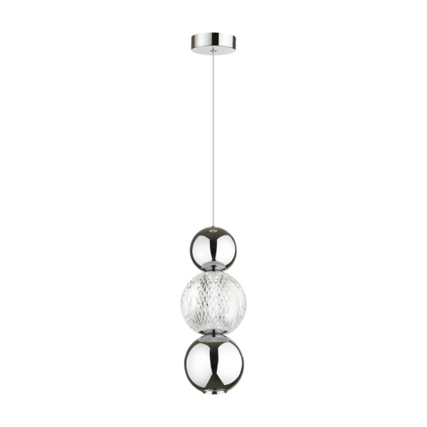Odeon Light 5007/7LA L-VISION ODL23 419 хром/прозрачный/металл/акрил Подвес LED 7W 4000K 300Лм CRYSTAL