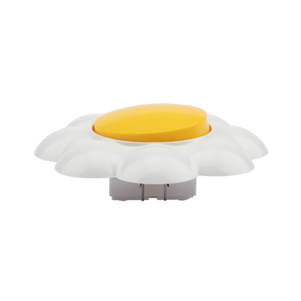 Купить Kranz Выключатель одноклавишный HAPPY с/у, Ромашка, желтый/белый KR-78-0620