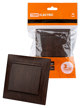 TDM Выключатель 1 кл. 10А венге "Лама" SQ1815-0401