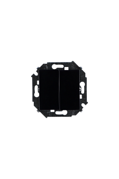 Simon 15 Черный Выключатель 2-клавишный, 16А, 250В, винт.зажим. 1591398-032