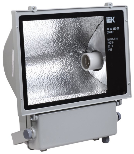 IEK Прожектор ГО03-250-02 250Вт E40 серый асимметричный IP65