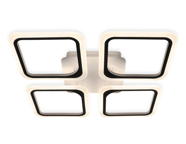 Купить Ambrella Потолочный светодиодный светильник с пультом FA4375/4 WH белый 4200K/3000K+6400K/6400K+3000K 73W 530*530*75 (ПДУ ИК)