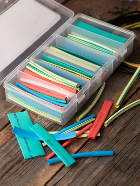 Купить EKF PROxima Набор ТУТ нг бокс: 5 цветов разного диаметра (4/2; 6/3; 8/4; 10/5; 12/6; 20/10) 105шт. 100мм.