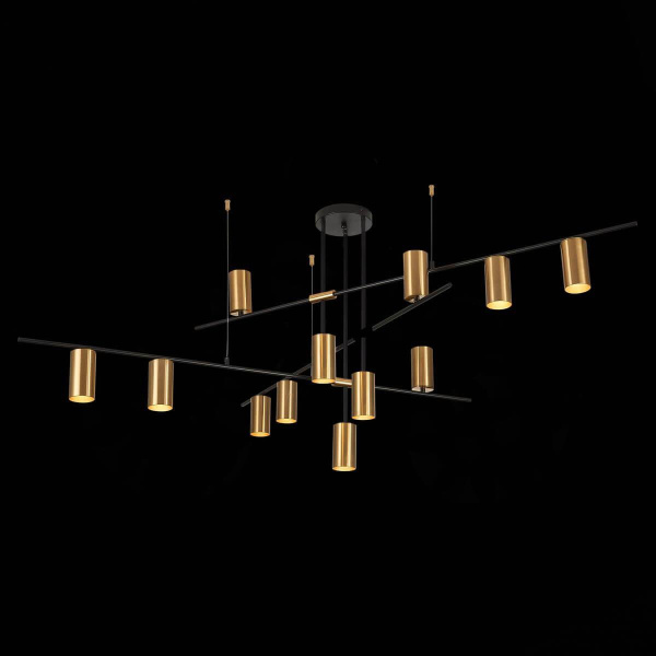 Купить ST Luce SL1206.402.12 Светильник потолочный Черный/Латунь GU10 12*7W