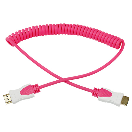 Шнур HDMI- HDMI 2М розовый витой Rexant 17-7026