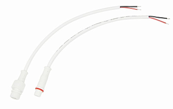 Соединительный кабель (2pin) герметичный (IP67) 2х0.35мм² 300V белый Rexant 11-9320