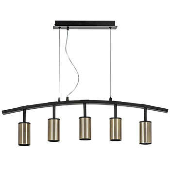 Lightstar LR735315 Люстра RULLO 5х50W GU10 ЧЕРНЫЙ/БРОНЗА (571735+214431-5), шт