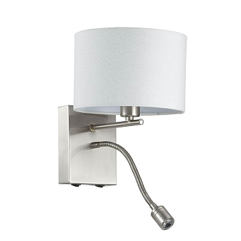 Lumion 3745/1A LN19 086 никель Бра E14 1*40W + LED 3W 220V NIKKI