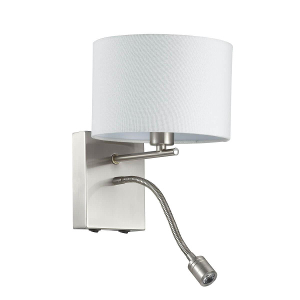 Lumion 3745/1A LN19 086 никель Бра E14 1*40W + LED 3W 220V NIKKI