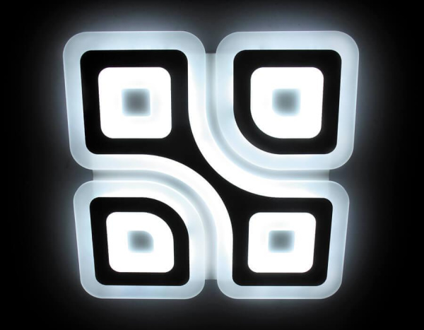 Купить Ambrella Потолочный светодиодный светильник с пультом FA801 WH белый 126W 500*500*50 (ПДУ РАДИО 2.4)