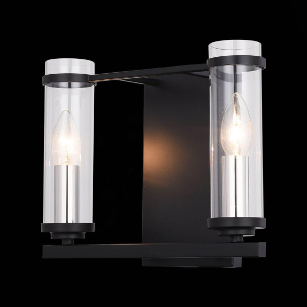 Купить ST LUCE SL334.401.02 Бра  Черный, Никель/Прозрачный E14 2*60W