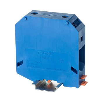 DKC Nuputuk Клемма проходная, винтовой зажим, 2 точки подключения,  95 кв.мм, синяя