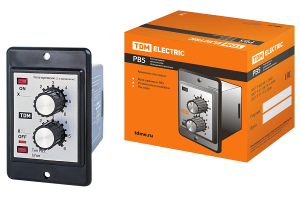 TDM Реле времени циклическое РВ52-2Т-6х6мин-5А-230В-8Ц/Щ SQ1503-0017