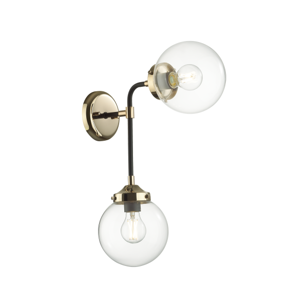 Купить Odeon Light 4971/2W LOFT ODL22 477 черный/золотой/прозрачный/стекло Бра E27 2*40W PRIAMA