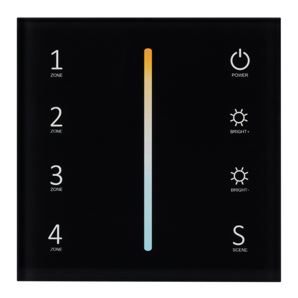 Купить Arlight Панель Sens SMART-P43-MIX Black (230V, 4 зоны, 2.4G) (IP20 Пластик, 5 лет) 028137