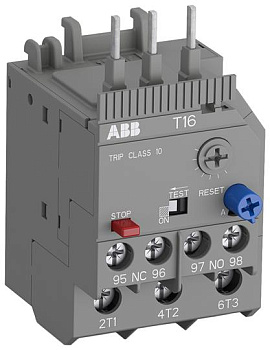 ABB T16-1.0 Тепловое реле для контакторов B6, B7, AS (0,74А-1А) 1SAZ711201R1023