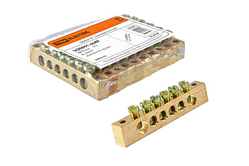 TDM Шина "N" нулевая 8x12мм 6/2 (6 групп/крепеж по краям) SQ0801-0067