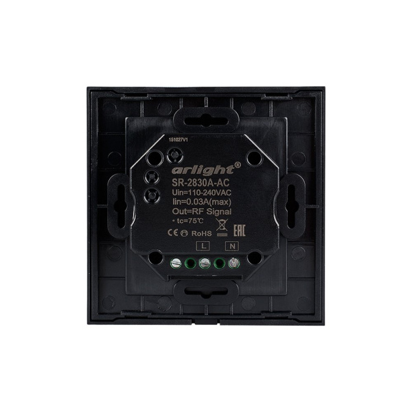 Купить Arlight Панель Sens SR-2830A-RF-IN Black (220V,DIM,4 зоны) (IP20 Пластик, 3 года) 019574