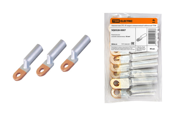 TDM Наконечник DTL-95 медно-алюминиевый кабельный SQ0528-0007