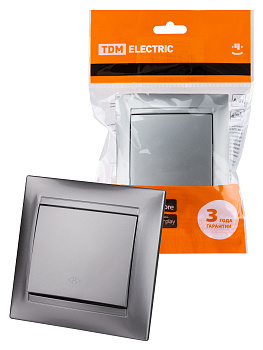 TDM Перекрестный выключатель 1-кл. 10А серебр. металлик "Лама" SQ1815-0236