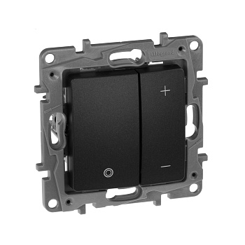 Legrand Etika Антрацит Светорегулятор нажимной, 400Вт 672618