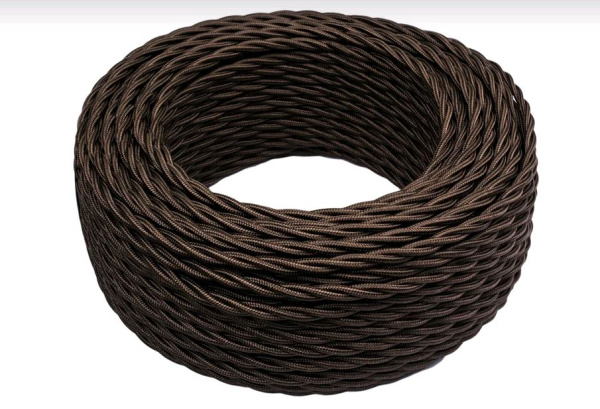 BIRONI Коричневый глянец Витой провод 3*1,5 150м B1-434-072-150